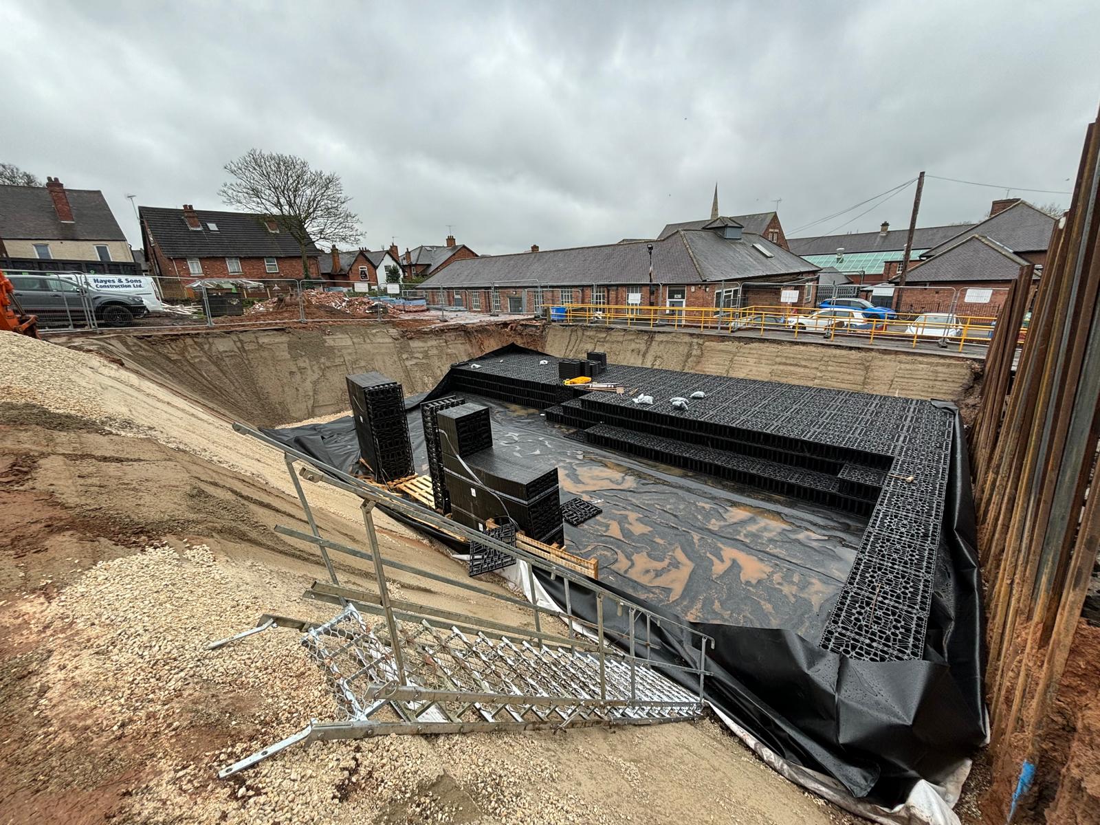 Tank excavation and installation work